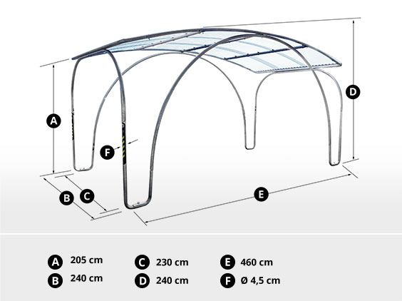 Dimensões em (cm).